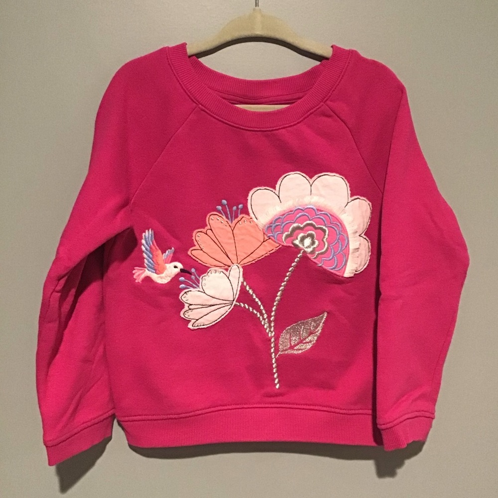 Gymboree floral embroidered sweatshirt